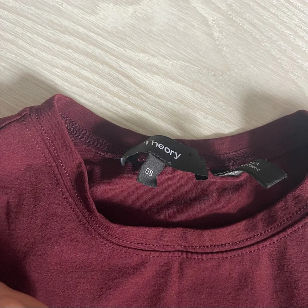 Theory V-Crewneck Bodysuit in Burgundy OS ⭐️ - Picture 3 of 3